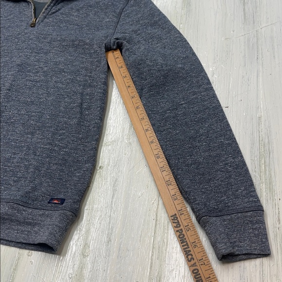 Faherty Heather Blue 1/4 Zip-Up Pullover Unisex Sz S - Picture 4 of 8